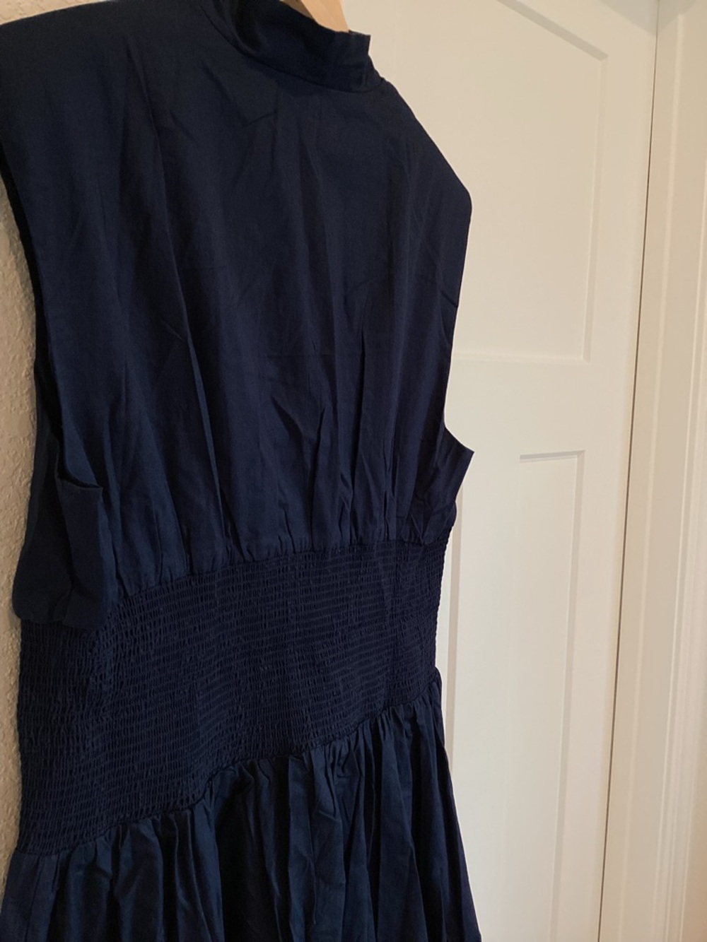 Anthropologie Tommie Zip-Front V-Neck Midi Dress NWT Navy Storm XL - Picture 11 of 14